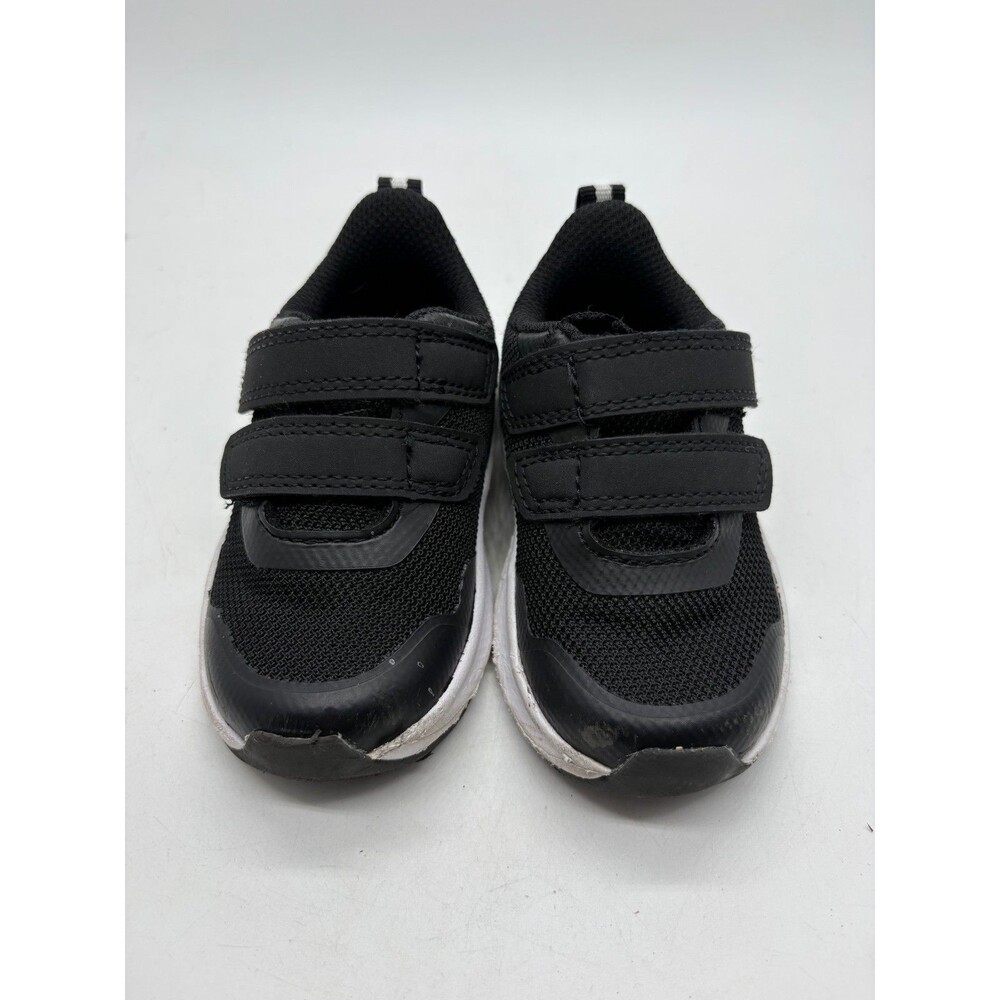 Athletic Works Toddler Shoes Size 4 Black Mesh Hook & Loop Sneakers Casual